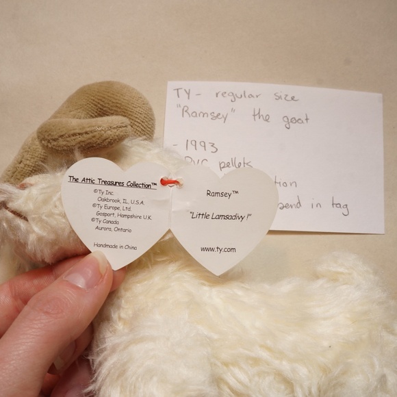 TY - beanie baby - Ramsey the goat (1993) with tag - Picture 2 of 3